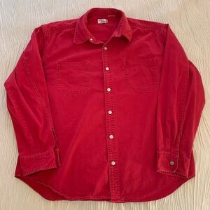 Vintage Levi’s Bright Red Denim Overshirt/Shirt Jacket, size XL